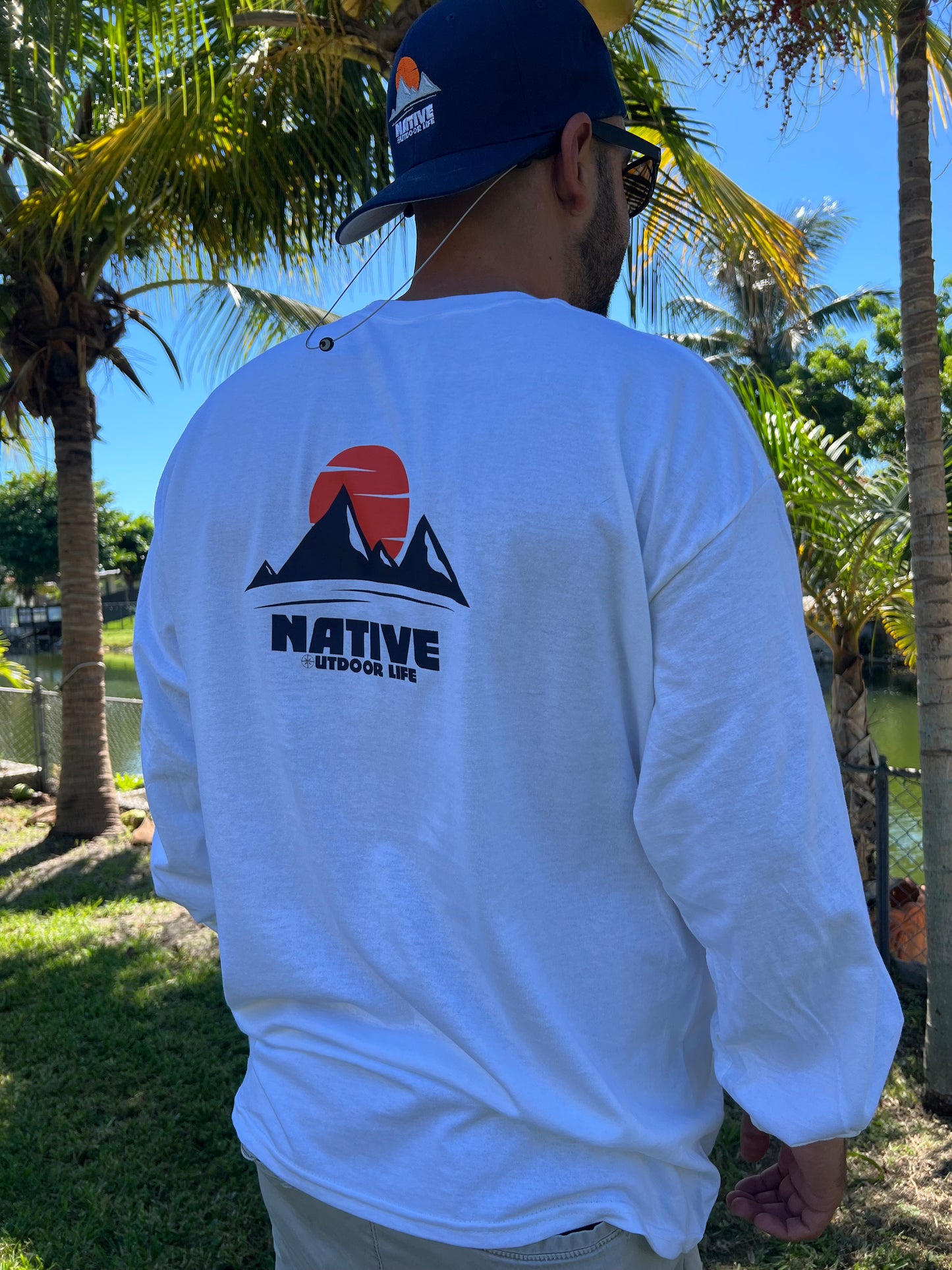 Cotton Long Sleve - Native Outdoor Life Co. Logo